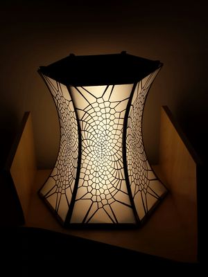 Finished Spiral Ellipse Lamp